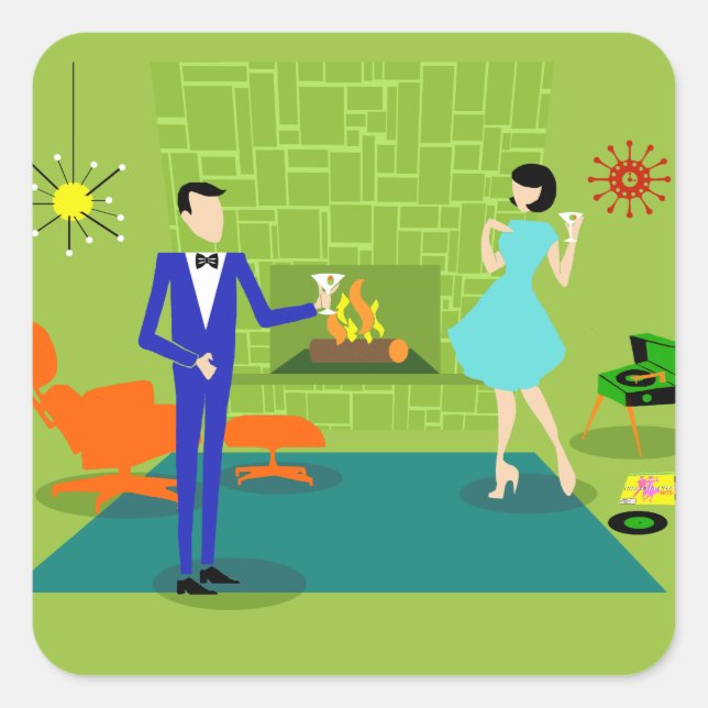 Pegatinas de parejas modernas de mediados del sigl (Anverso)