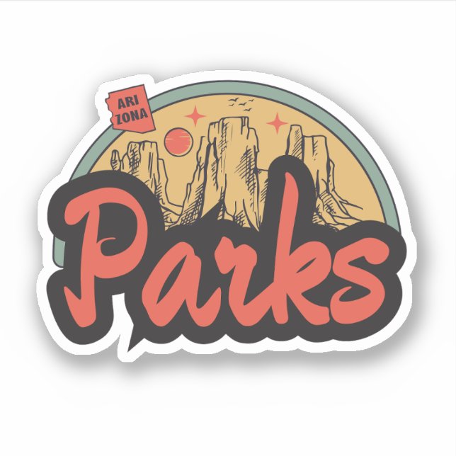Pegatinas de Parks, Arizona (Anverso)