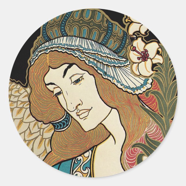 Pegatinas de Pascua de Art Nouveau (Anverso)