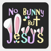 Pegatinas de Pascua - ningún conejito pero Jesús