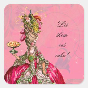 Pegatinas de pastelería francesa Marie Antoinette