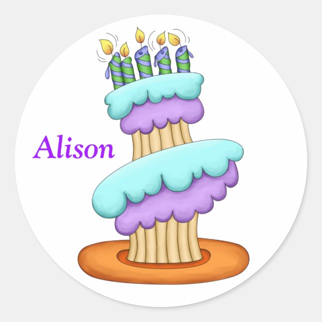 Pegatinas de pasteles apilados (Anverso)