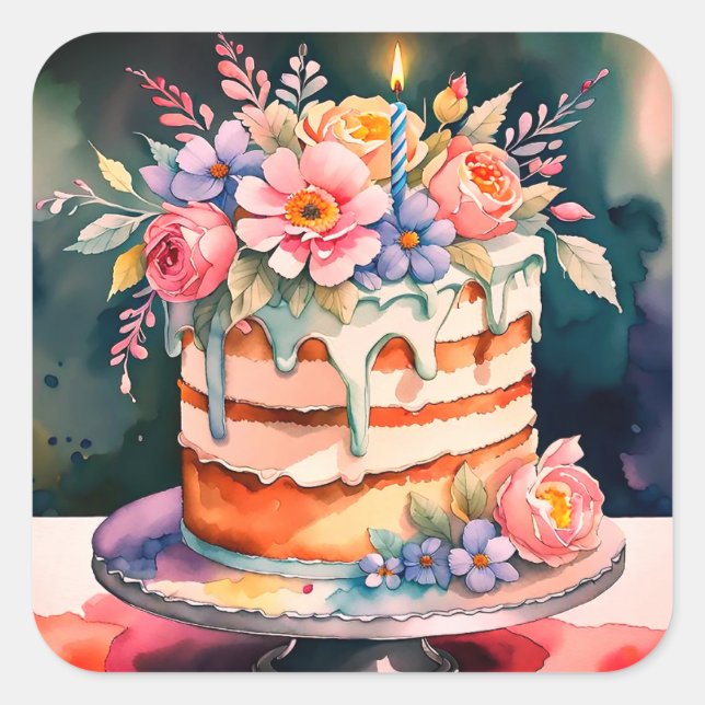 pegatinas de pasteles bodas (Anverso)