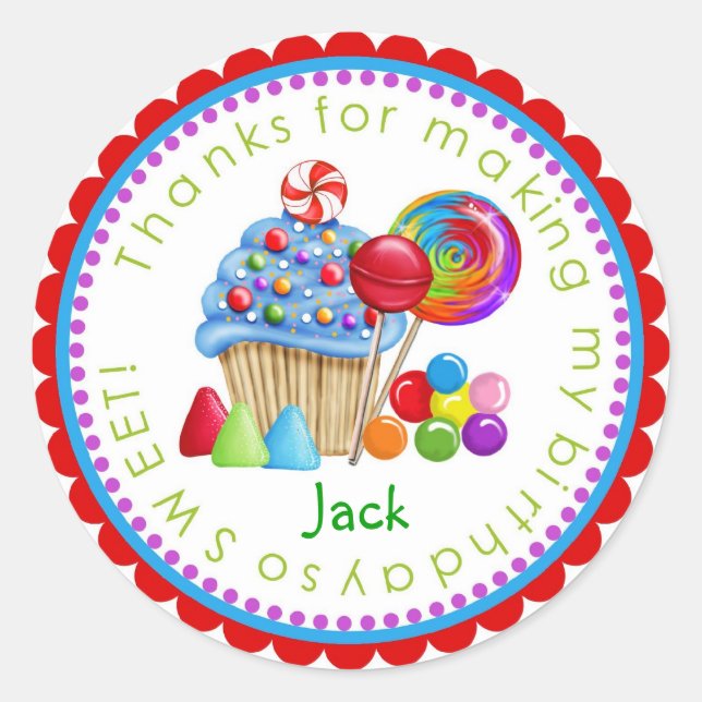 Pegatinas de pastelitos de dulce dulce dulce de du (Anverso)