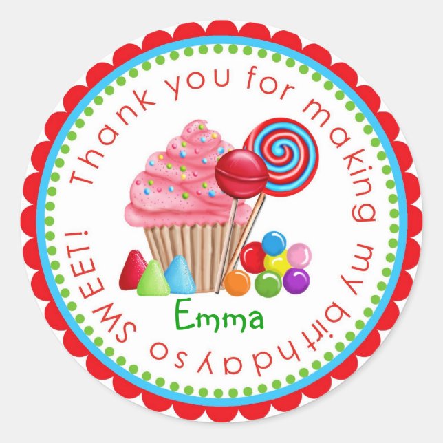 Pegatinas de pastelitos de dulce dulce dulce de du (Anverso)