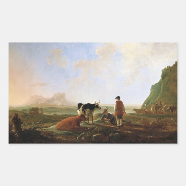 Pegatinas de pastores de Cuyp (Anverso)