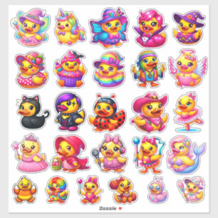 Pegatinas de pato de goma de disfraz de Halloween 