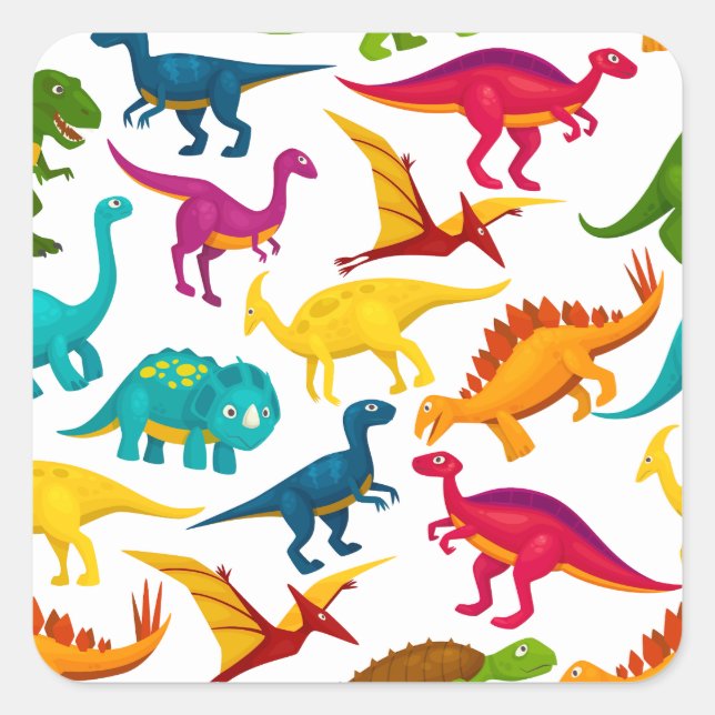 Pegatinas de patrón de corte de Dino (Anverso)