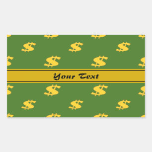 Pegatinas de patrones de signos en dólares