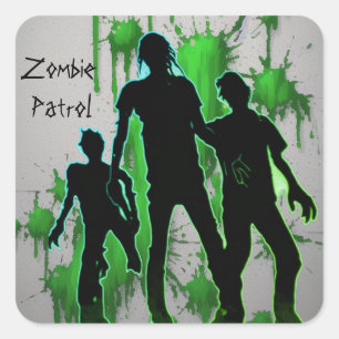 Pegatinas de patrulla zombies
