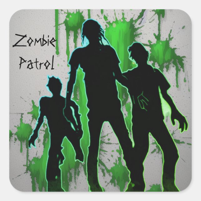 Pegatinas de patrulla zombies (Anverso)