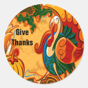Pegatinas de pavo de Acción de Gracias