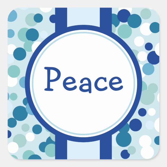 Pegatinas de Paz Azules (Anverso)