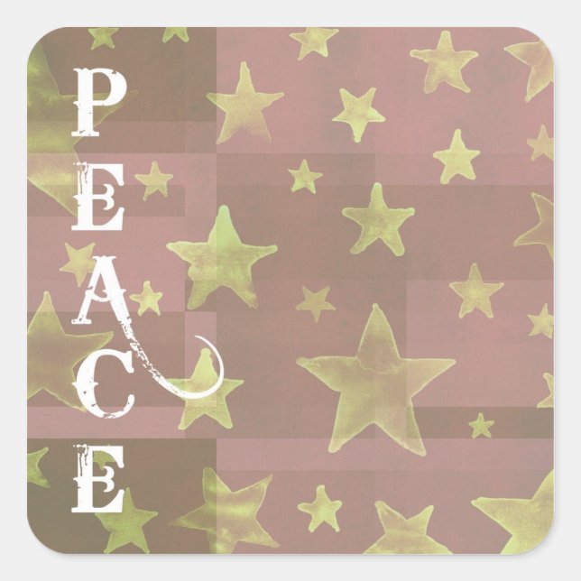 Pegatinas de paz de las estrellas del oro Navidade (Anverso)