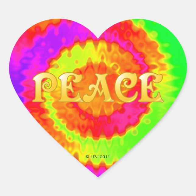 Pegatinas de Peace Heart (Anverso)