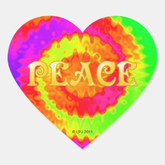 Pegatinas de Peace Heart