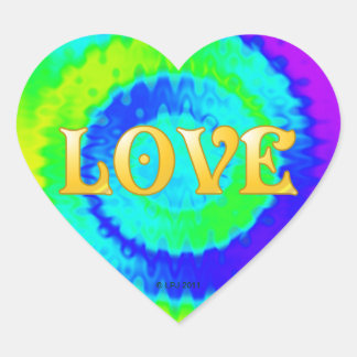 Pegatinas de Peace Heart