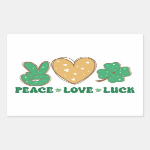 Pegatinas de Peace Love Luck