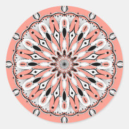 Pegatinas de Peach Mandala (Design 2)