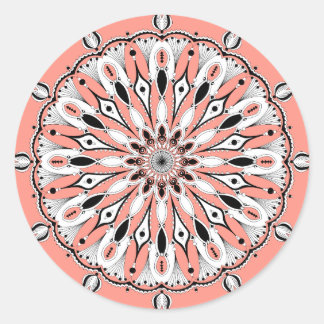 Pegatinas de Peach Mandala (Design 2)