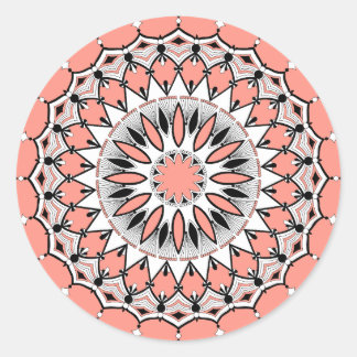 Pegatinas de Peach Mandala (Diseño 1)