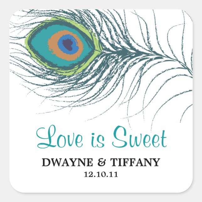 Pegatinas de Peacock Feather (Anverso)