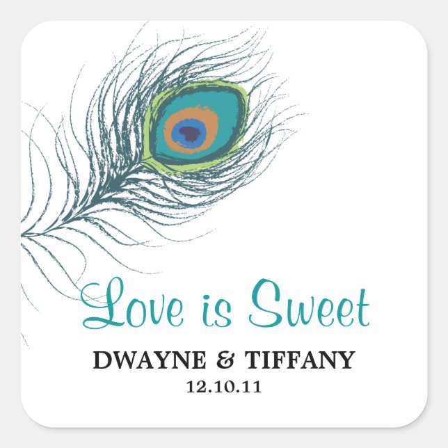 Pegatinas de Peacock Feather (Anverso)