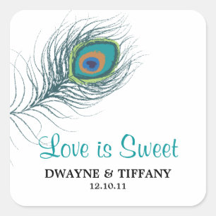 Pegatinas de Peacock Feather