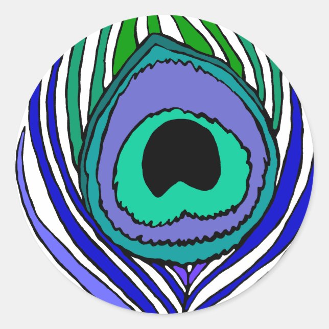 Pegatinas de Peacock Feather (Anverso)