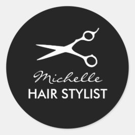 Pegatinas de peluquería redondos para peluquero