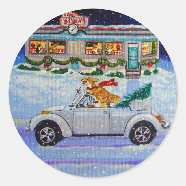 Pegatinas de Pembroke Welsh Corgi (Anverso)