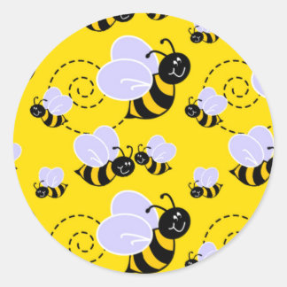 Pegatinas de pequeñas abejas ricas