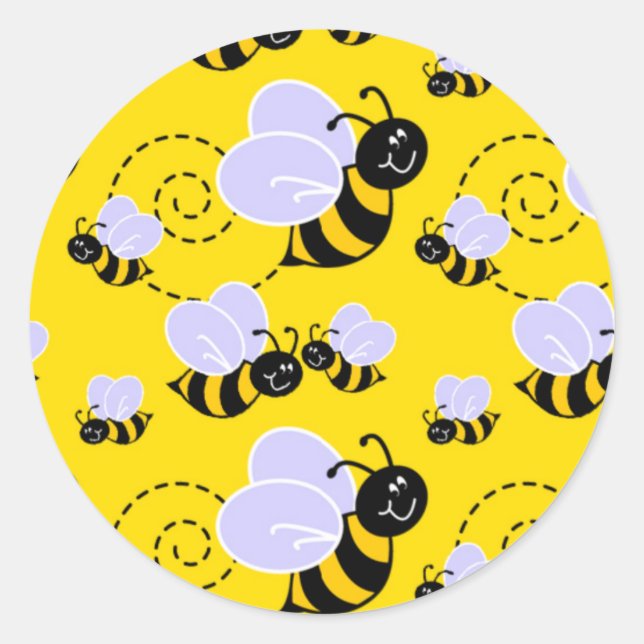 Pegatinas de pequeñas abejas ricas (Anverso)