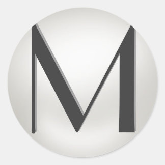 Pegatinas de perla monogramo = Monograma m