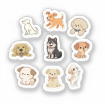 Pegatinas de Perro Adorables – Colección de Pegati