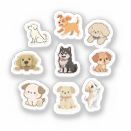 Pegatinas de Perro Adorables – Colección de Pegati