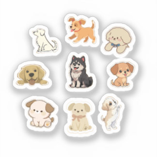 Pegatinas de Perro Adorables – Colección de Pegati