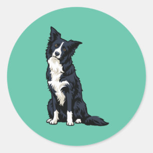 Pegatinas de perro Border Collie lindo