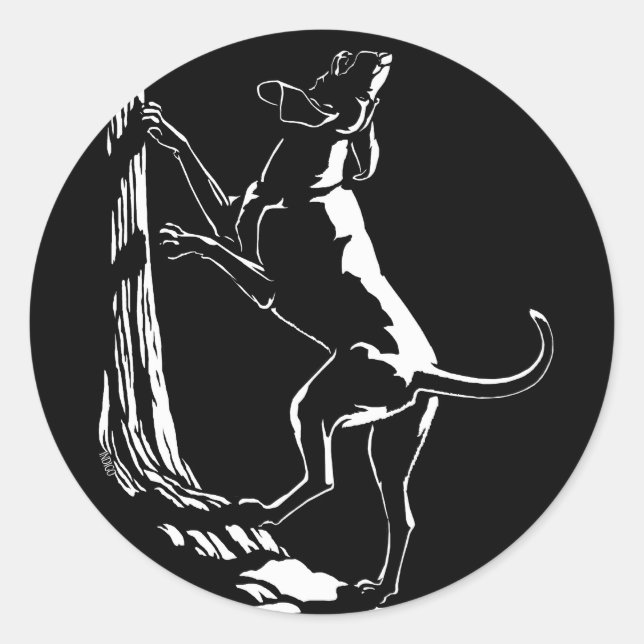 Pegatinas de perro de Hong Kong cazando Pegatinas  (Anverso)