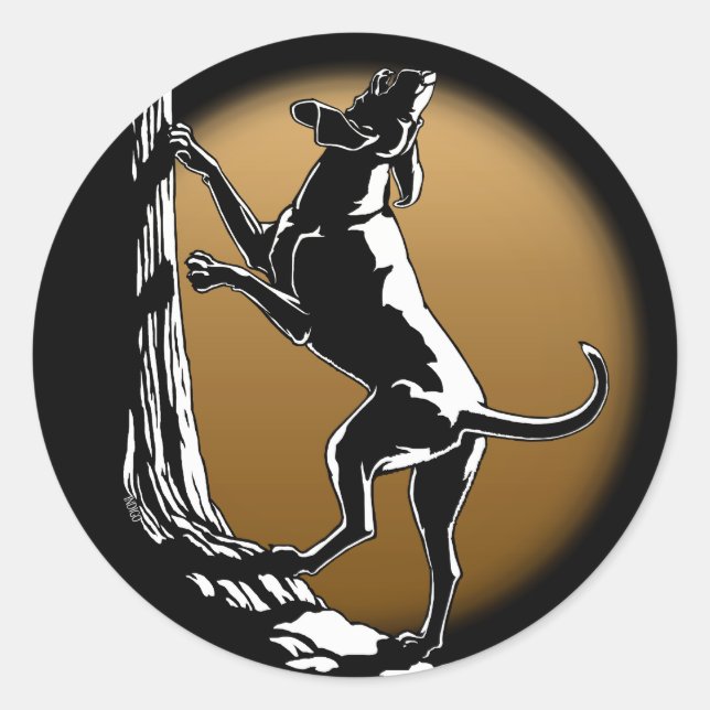 Pegatinas de perro de Hong Kong cazando Pegatinas  (Anverso)