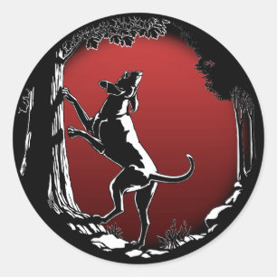 Pegatinas de perro de Hong Kong cazando Pegatinas 