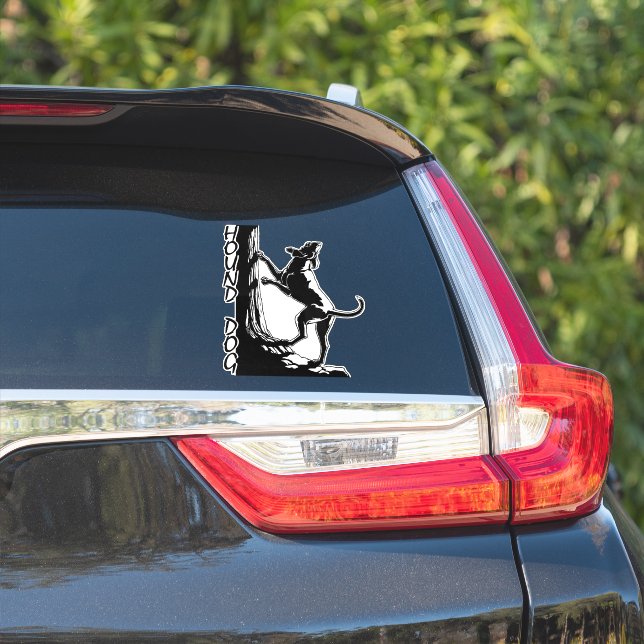 Pegatinas de perro de Hound Personalizado cazando  (Lado del coche)