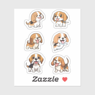 pegatinas de perros beagles adorables