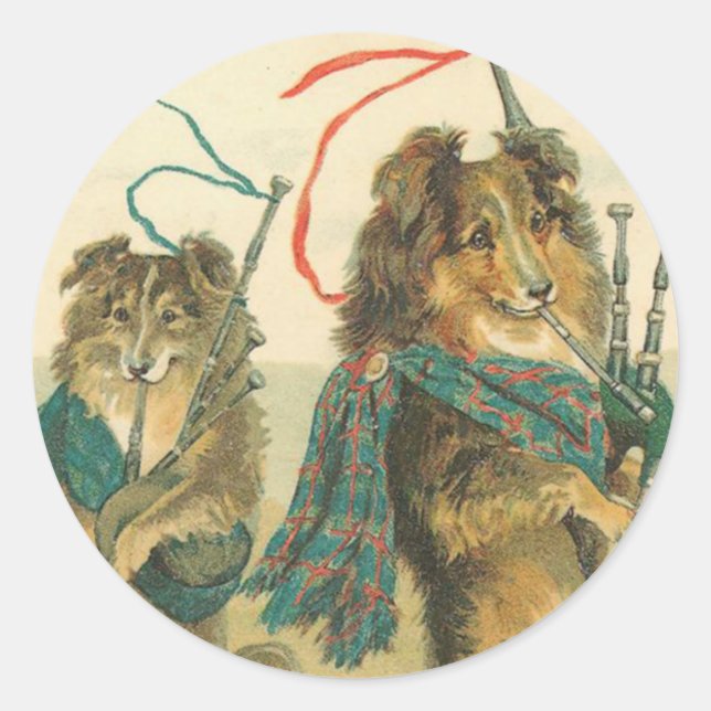 Pegatinas de perros de época (Anverso)