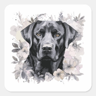 Pegatinas de perros de Labrador Negro
