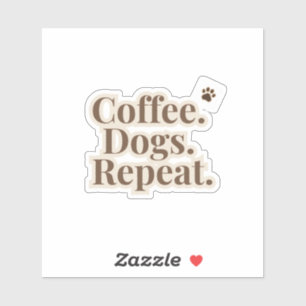 Pegatinas de Perros y Café Amante de Perros Café