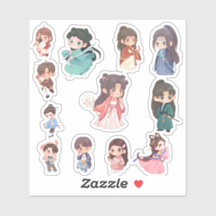 Pegatinas de personajes Cute Kawaii Chibi