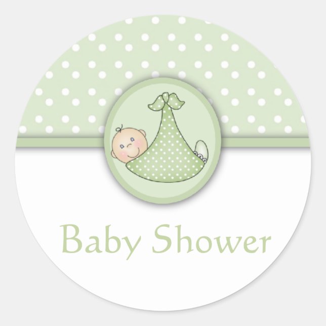 pegatinas de personalizable Baby Shower (Anverso)