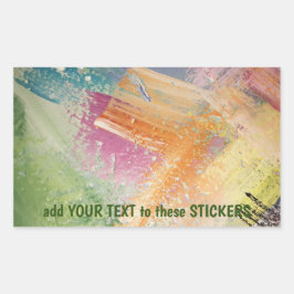 Pegatinas de personalizable con colorido arte text