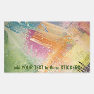 Pegatinas de personalizable con colorido arte text